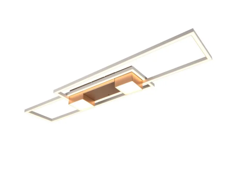 LED Deckenleuchte ALBANY Coffee mit Fernbedienung dimmbar, Breite 100cm