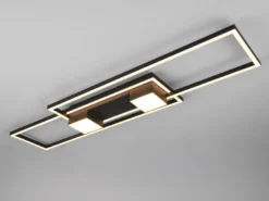 LED Deckenleuchte ALBANY Schwarz mit Fernbedienung dimmbar, Breite 100cm