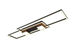 LED Deckenleuchte ALBANY Schwarz mit Fernbedienung dimmbar, Breite 100cm