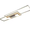 LED Deckenleuchte ALBANY Silber mit Fernbedienung dimmbar, Breite 100cm