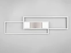 LED Deckenleuchte ALBANY Silber mit Fernbedienung dimmbar, Breite 100cm
