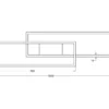 LED Deckenleuchte ALBANY Weiß mit Fernbedienung dimmbar, Breite 100cm