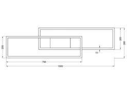 LED Deckenleuchte ALBANY Weiß mit Fernbedienung dimmbar, Breite 100cm