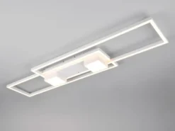 LED Deckenleuchte ALBANY Weiß mit Fernbedienung dimmbar, Breite 100cm