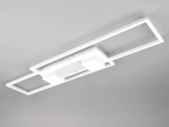 LED Deckenleuchte ALBANY Weiß mit Fernbedienung dimmbar, Breite 100cm