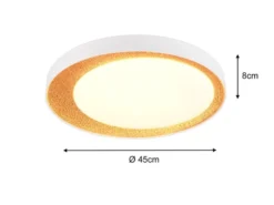 LED Deckenleuchte ALETA Weiß Gold mit Fernbedienung dimmbar & Tageslicht, Ø 45cm