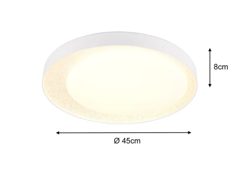 LED Deckenleuchte ALETA Weiß mit Fernbedienung dimmbar & Tageslicht, Ø 45cm