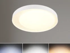 LED Deckenleuchte ALETA Weiß mit Fernbedienung dimmbar & Tageslicht, Ø 45cm