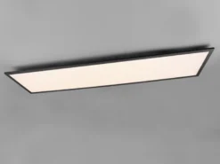 LED Deckenleuchte ALPHA Schwarz großes Panel rechteckig Ultra Slim, Breite 119cm