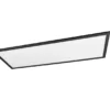 LED Deckenleuchte ALPHA Schwarz Panel rechteckig Ultra Slim, Breite 80cm