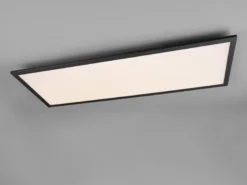LED Deckenleuchte ALPHA Schwarz Panel rechteckig Ultra Slim, Breite 80cm