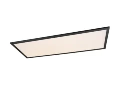 LED Deckenleuchte ALPHA Schwarz Panel rechteckig Ultra Slim, Breite 80cm