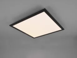 LED Deckenleuchte ALPHA Schwarz Panel eckig Ultra Slim, Quadrat 45cm