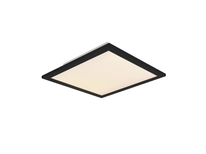 LED Deckenleuchte ALPHA Schwarz Panel eckig Ultra Slim, Quadrat 29cm