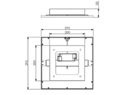 LED Deckenleuchte ALPHA Titan Panel eckig Ultra Slim, Quadrat 29cm