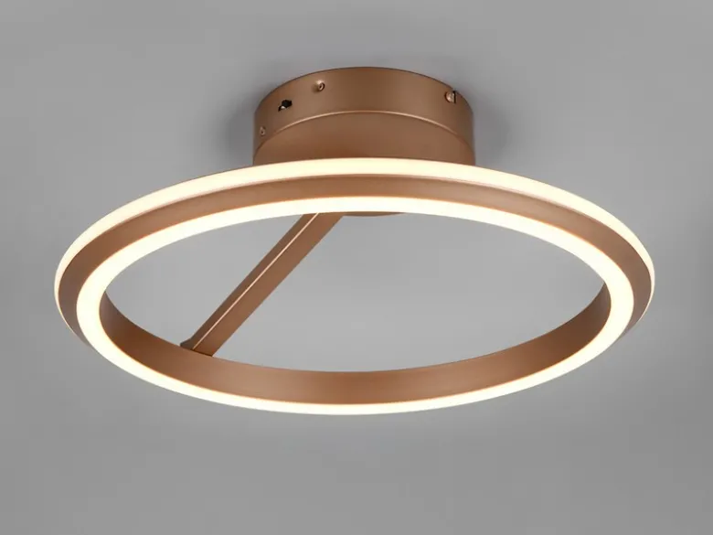 LED Deckenleuchte AMADOR Metall Coffee, dimmbar & Lichtfarbe einstellbar Ø 45cm