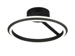 LED Deckenleuchte AMADOR Metall Schwarz, dimmbar & Lichtfarbe einstellbar Ø 45cm