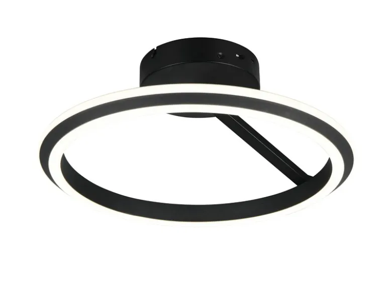 LED Deckenleuchte AMADOR Metall Schwarz, dimmbar & Lichtfarbe einstellbar Ø 45cm