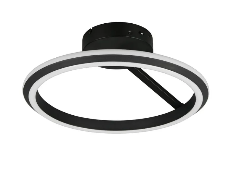 LED Deckenleuchte AMADOR Metall Schwarz, dimmbar & Lichtfarbe einstellbar Ø 45cm