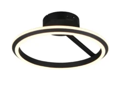 LED Deckenleuchte AMADOR Metall Schwarz, dimmbar & Lichtfarbe einstellbar Ø 45cm