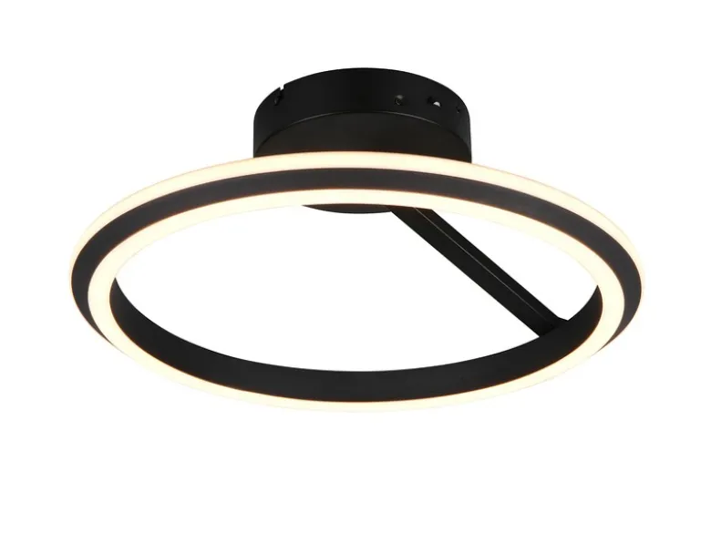 LED Deckenleuchte AMADOR Metall Schwarz, dimmbar & Lichtfarbe einstellbar Ø 45cm