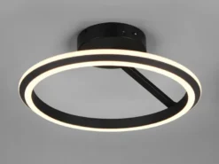 LED Deckenleuchte AMADOR Metall Schwarz, dimmbar & Lichtfarbe einstellbar Ø 45cm