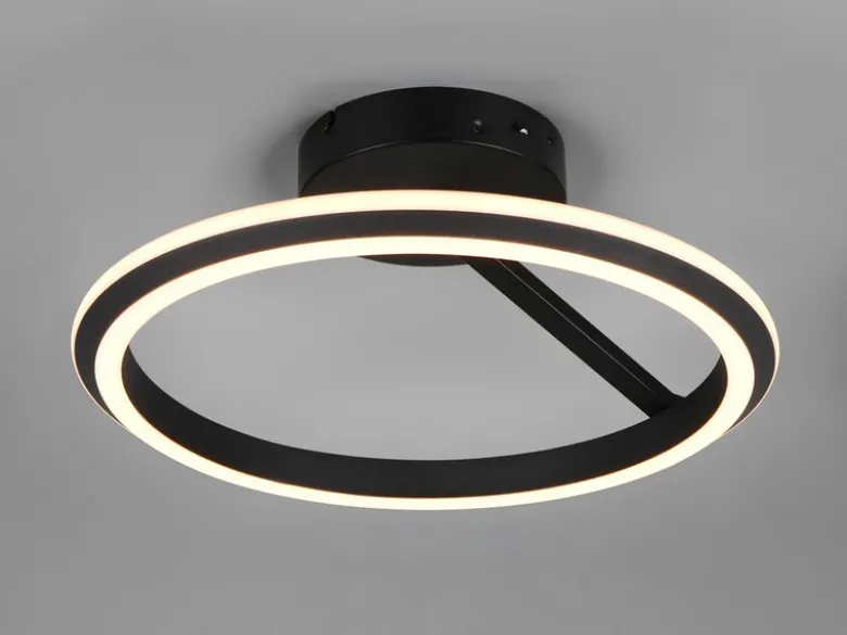 LED Deckenleuchte AMADOR Metall Schwarz, dimmbar & Lichtfarbe einstellbar Ø 45cm