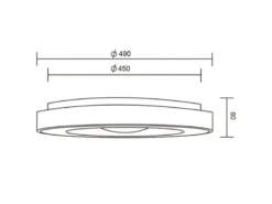 LED Deckenleuchte ARCO mit Fernbedienung & RGB Farbwechsler, Ø 49cm