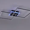 LED Deckenleuchte ARRIBO Schwarz 3 Stufen Dimmer & Farbwechsler, Breite 85cm