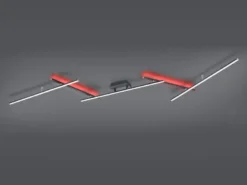 LED Deckenleuchte ARVIN Schwarz mit Fernbedienung & Farbwechsel, Breite 245cm