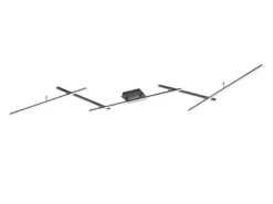 LED Deckenleuchte ARVIN Schwarz mit Fernbedienung & Farbwechsel, Breite 245cm