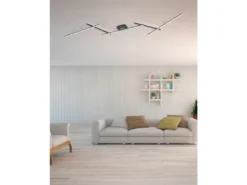 LED Deckenleuchte ARVIN Schwarz mit Fernbedienung & Farbwechsel, Breite 245cm