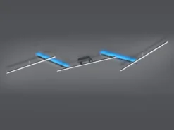 LED Deckenleuchte ARVIN Schwarz mit Fernbedienung & Farbwechsel, Breite 245cm