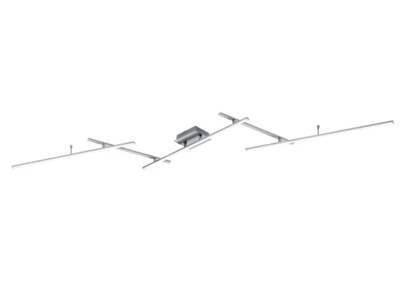 LED Deckenleuchte ARVIN Silber mit Fernbedienung & Farbwechsel, Breite 245cm