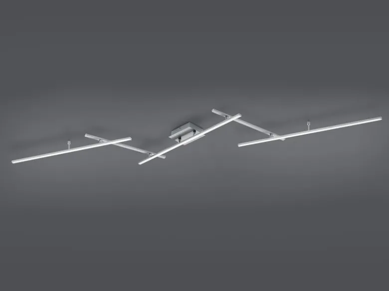 LED Deckenleuchte ARVIN Silber mit Fernbedienung & Farbwechsel, Breite 245cm