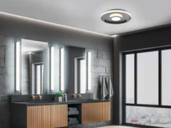 LED Deckenleuchte ASCARI rund Silber Chrom dimmbar IP44, Ø 30cm