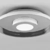 LED Deckenleuchte ASCARI rund Silber Chrom dimmbar IP44, Ø 40cm