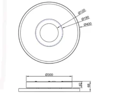 LED Deckenleuchte ASCARI rund Silber Chrom dimmbar IP44, Ø 40cm
