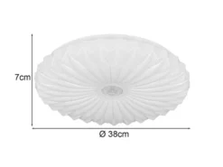 LED Deckenleuchte ATARIS flach mit Fernbedienung Weiß, Ø 38cm