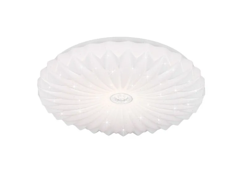 LED Deckenleuchte ATARIS flach mit Fernbedienung Weiß, Ø 38cm