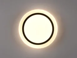 LED Deckenleuchte ATRIA Fernbedienung dimmbar Sternenhimmel Schwarz, Ø 27cm
