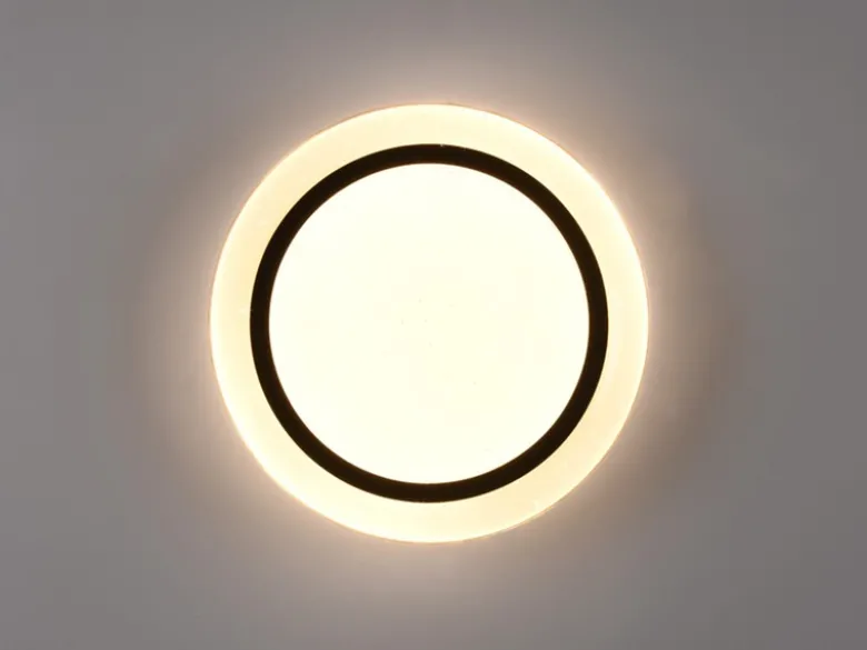 LED Deckenleuchte ATRIA Fernbedienung dimmbar Sternenhimmel Schwarz, Ø 27cm