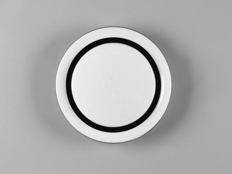 LED Deckenleuchte ATRIA Fernbedienung dimmbar Sternenhimmel Schwarz, Ø 27cm