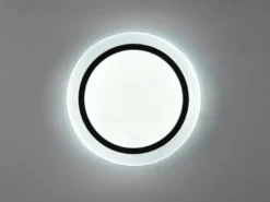 LED Deckenleuchte ATRIA Fernbedienung dimmbar Sternenhimmel Schwarz, Ø 27cm