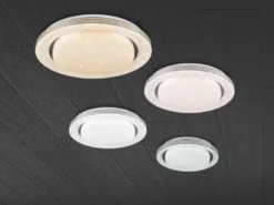 LED Deckenleuchte ATRIA Fernbedienung, dimmbar Sternenhimmel, Weiß Ø38cm