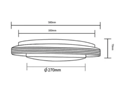 LED Deckenleuchte ATRIA Fernbedienung, dimmbar Sternenhimmel, Weiß Ø38cm