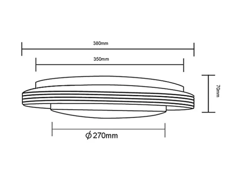 LED Deckenleuchte ATRIA Fernbedienung, dimmbar Sternenhimmel, Weiß Ø38cm