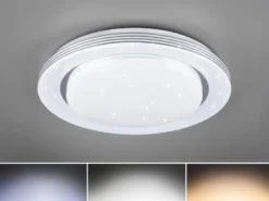 LED Deckenleuchte ATRIA Fernbedienung, dimmbar Sternenhimmel, Weiß Ø38cm
