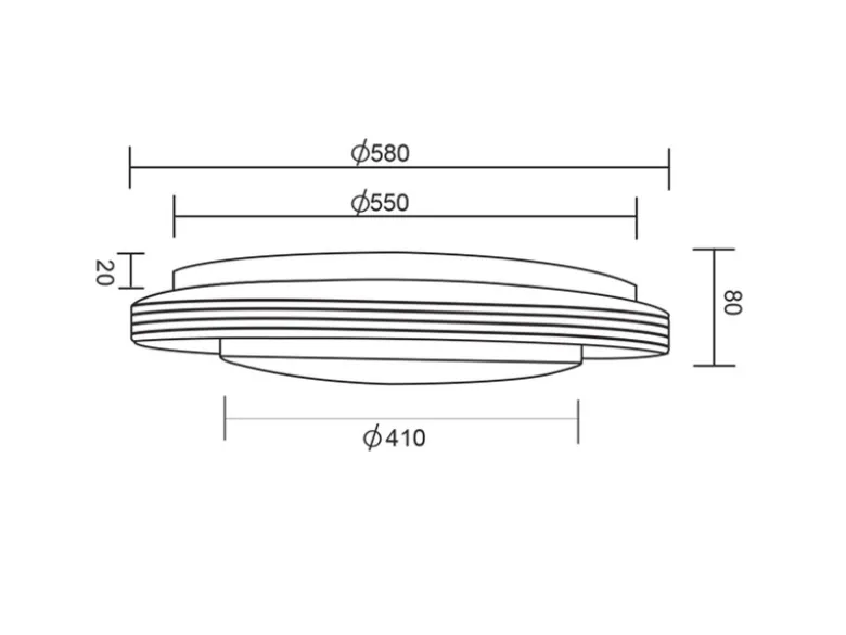 LED Deckenleuchte ATRIA Fernbedienung dimmbar Sternenhimmel Weiß, Ø 58cm