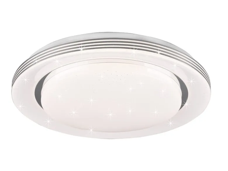 LED Deckenleuchte ATRIA Fernbedienung dimmbar Sternenhimmel Weiß, Ø 58cm